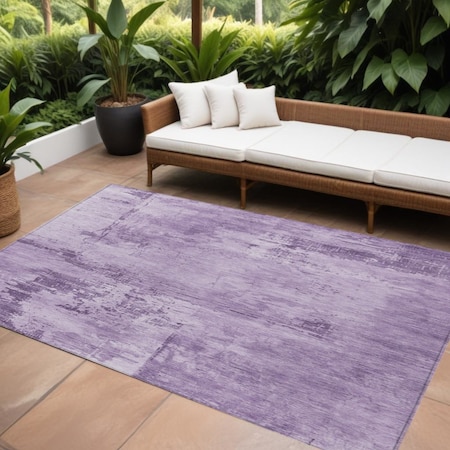 Homeroots 9' X 12' Lavender And Purple Abstract Washable Indoor Outdoor Area Rug 602723