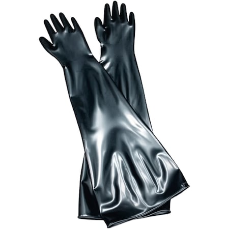 North 15 Mil, 8" Port Ambidextrous Neoprene Glovebox Glove, 32" 272370