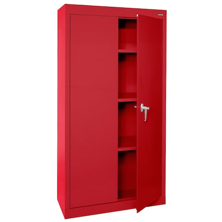 Sandusky Lee Light Duty Welded Steel Storage Cabinet, 30x18x66, Red VF31301866-01
