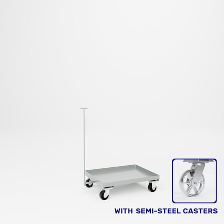 Pucel Steel Dolly with Removable Handle, 24 in W x 30 in D, Light Blue 24-D-30-S