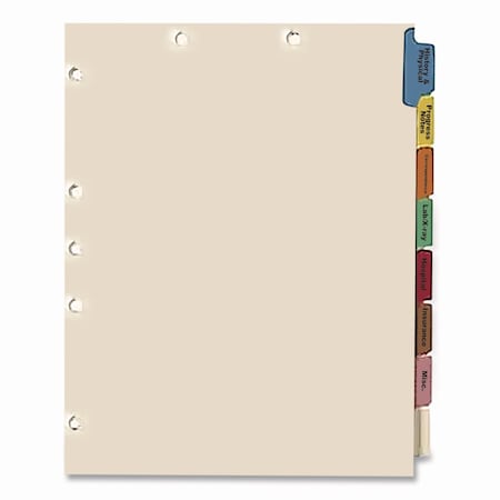 Medical Arts Press Side Tab Medical Chart Indexes, 8-Tab, Assorted Medical, 11 x 8.5, Manila, 50PK 30227