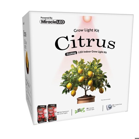 Miracle Led Citrus Tree Starter Grow Light Kit, 4KK Red Spectrum, 2PK 803399
