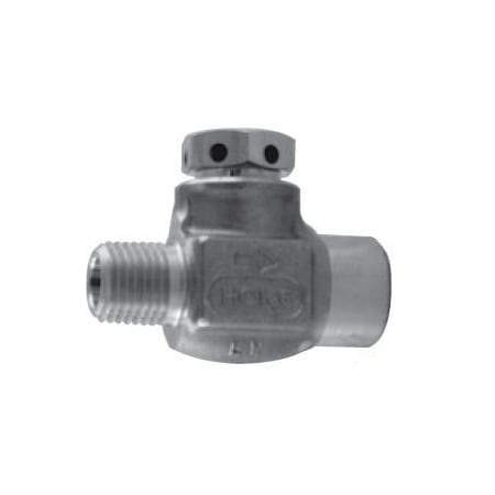 Hoke 6700 Series Safety Relief Tees - 1/4in MNPT x 1/4in FNPT, -20 Deg. To 250 Deg. F 6712L4YE