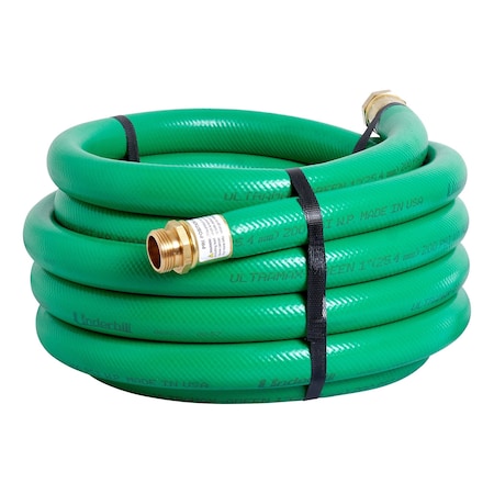 Underhill 1 in ID x 25 ft L Water Hose, Pliovic Tube, Green H10-025G