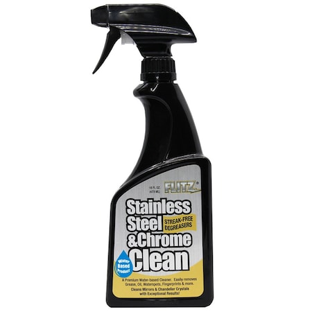 Flitz Stainless Steel and Chrome Cleaner w/Degreaser - 16oz SP01506