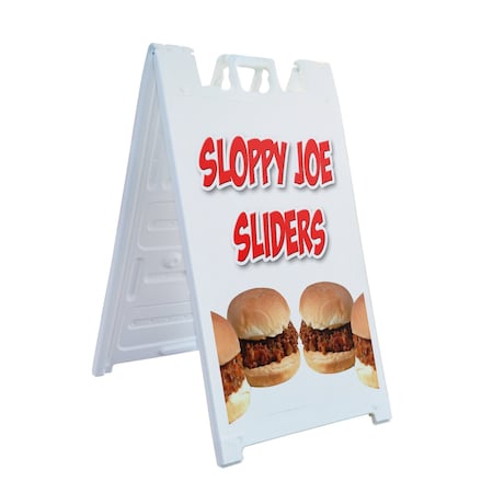 Signmission Sloppy Joe Sliders, A-Frame & 2 Sign Inserts, Heavy-Duty Plastic Frame SBHD-C-2436-Sloppy Joe Sliders