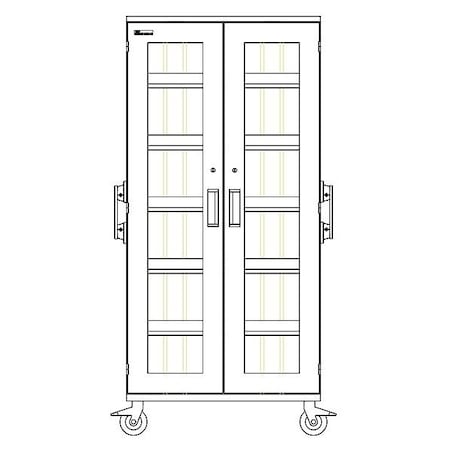 Capsa Healthcare Mobile Medical Cabinets LPC-T2736-G-SHELF