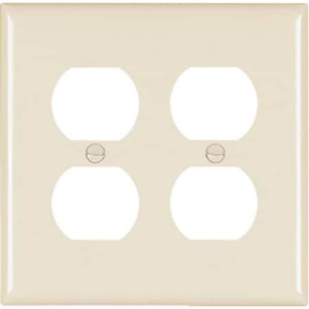 Legrand TradeMaster TP Wallplate, 4.6875 in L, 4-3/4 in W, Standard, 2 -Gang, Nylon TP82LACC30