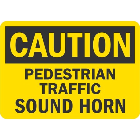 Lyle Pedestrian Traffic, Sound Horn, 10x7, Engineer Grade, Yellow G-1568-ED_10x7