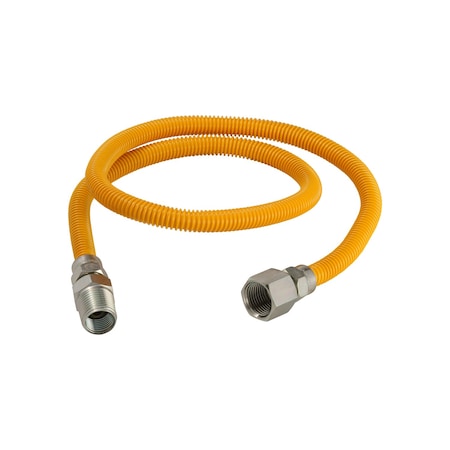 Proline Series 36-in 1/4-in ID Yellow Coated CSST Gas Connector - 1/2-in MIP x 1/2-in FIP G014YE101136