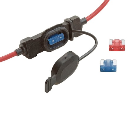 Optifuse IP65 In-Line for Mini Blade LowPro, 18AWG 10A LPS-01B-18R