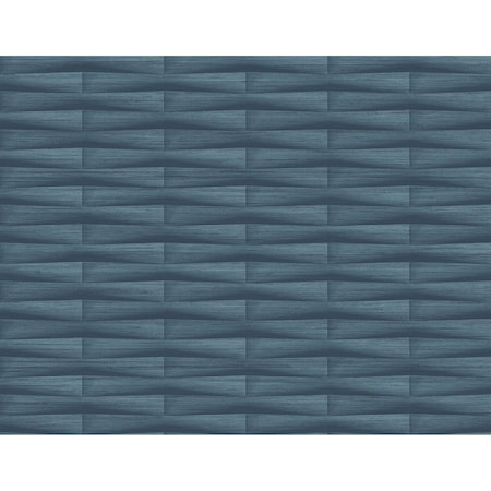 A-Street Prints Gator Blue Geometric Stripe Wallpaper 2988-70002