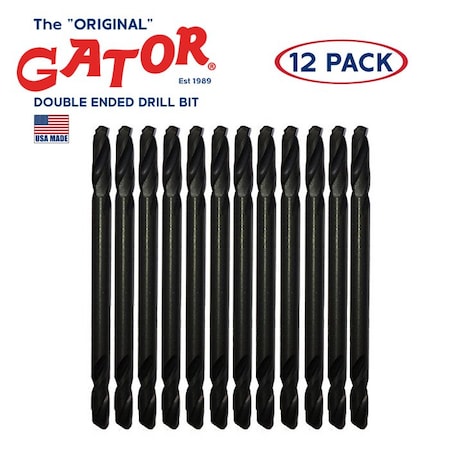 Gator 1/8in Double Ended Drill Bit, 12PK G492