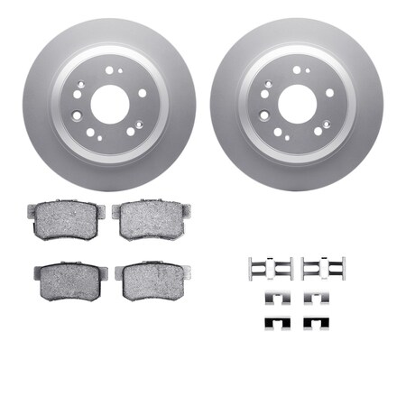 Dynamic Friction Co DFC GEOSPEC Coated Rotors with 5000 Brake Pads - Ceramic and Hardware 4512-59132