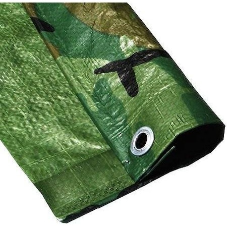 Tarps Now Poly Tarp, 8 x 20 Tarps, 8 Mil, Camo, Poly CS-P6GC-0820-8