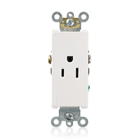 Leviton PlugsandReceptacles, 15A, 125VAC, Wht, Nylon 16241-W