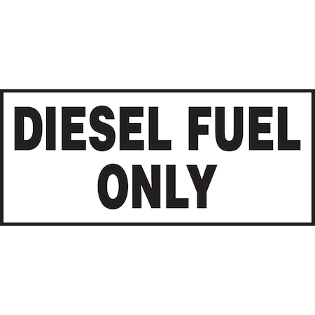 Accuform SAFETY LABEL DIESEL FUEL ONLY 3 in  X 7 in LCHL557