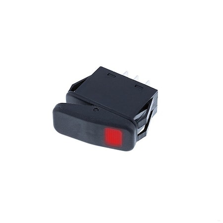 Switch Components Sealed Rocker IP56 Flat, 3P SPST OFF-ON, Red LED SRC2-1A-DC-1-RL