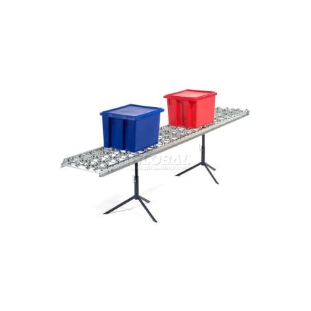 Omni Metalcraft Aluminum Skate Wheel Conveyor Straight Section WAHS3-18-16-10