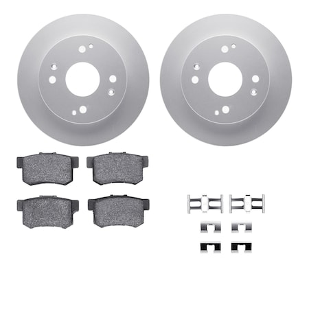 Dynamic Friction Co DFC GEOSPEC Coated Rotors with 5000 Brake Pads - Ceramic and Hardware 4512-59113
