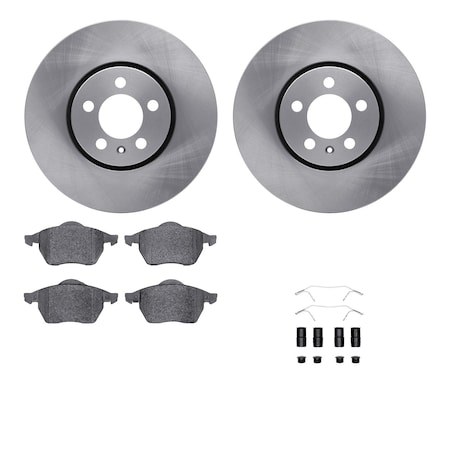 Dynamic Friction Co DFC Brake Rotor with 5000 Brake Pads and Hardware Kit 6512-74257