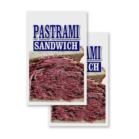 Signmission Pastrami Sandwich, Vinyl Decals Only 24 Inch x 36 Inch, Vinyl Decal, 2PK DSB-2436-2PACK-Pastrami Sandwich