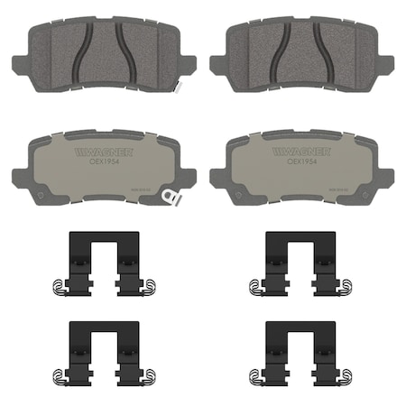 Wagner Brake OEX Rear Disc Brake Pad Set Premium Ceramic, OEX1954