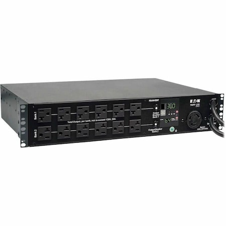 Eaton Tripp Lite Series 2.9kW Single-Phase Local Metered Automatic Transfer Switch PDU, 2 120V PDUMH30AT