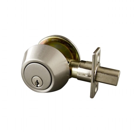 Design House Single Cylinder Deadbolt- Satin Nickel 727446