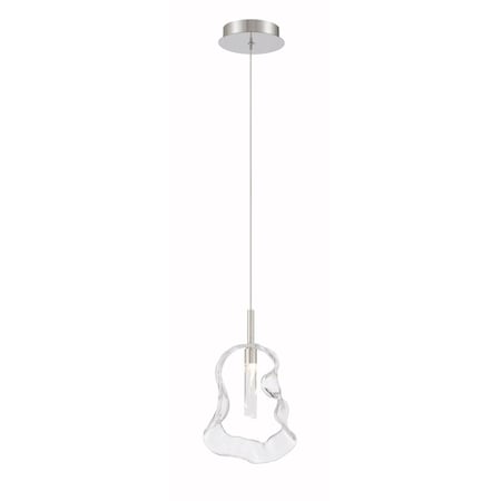 Euf Norah, Pendant, 13", Polished Nickel, Clear Glass 50248-018