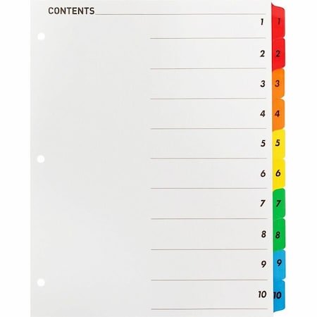 Business Source Index Tabs, Polyethylene, Multicolor, PK24 BSN21902