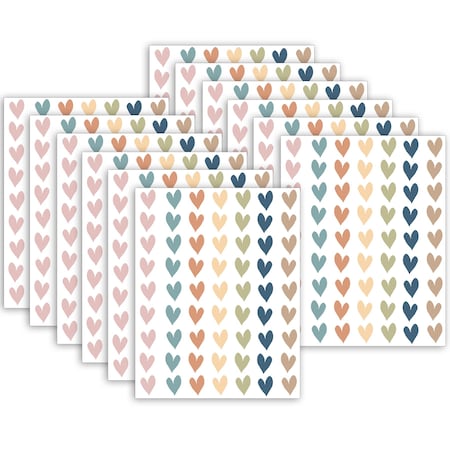 Teacher Created Resources Everyone is Welcome Hearts Mini Stickers, 378-Piece Set, 12PK 7140