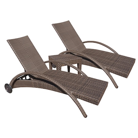 Hospitality Rattan Patio Soho Patio 3-Piece Chaise Lounge set 903-1324-JBP-3CL