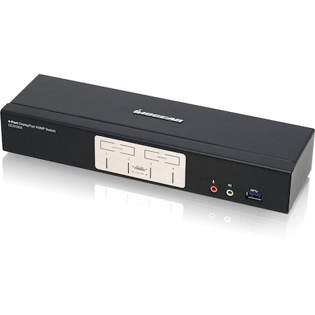 Iogear 4-Port DisplayPort1.2 KVMP w/USB3.1 Hub TAA Compliant GCS1934