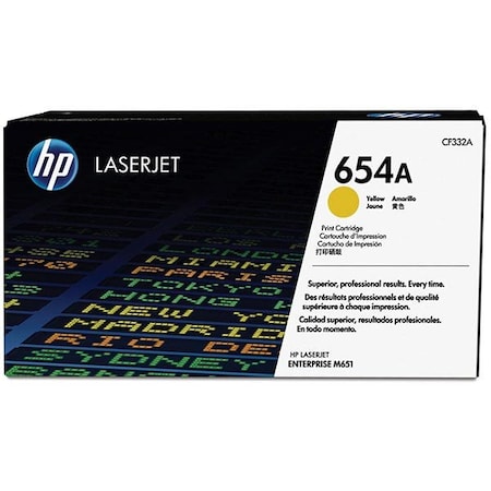 Hp 654A Yellow Original LaserJet Toner Cartridge, 15,000 Yield CF332A