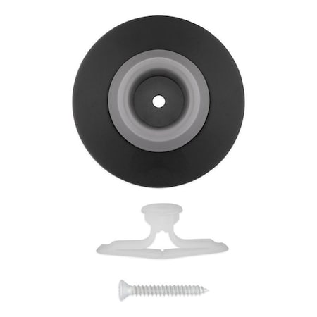 National Hardware Concave Door Stop, 4 in Dia Base, Matte N830-584