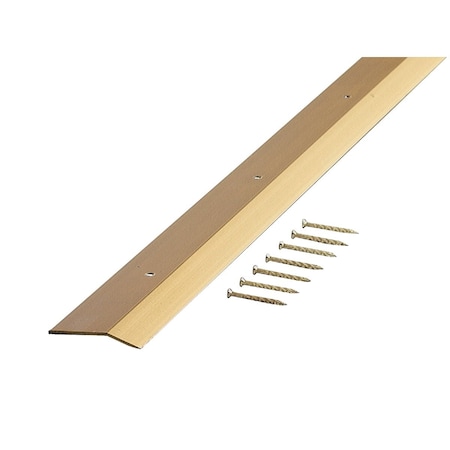 M-D Building Products Building Products 2'' x 72'' Satin Brass Aluminum Carpet Trim with Screw Nails 72249