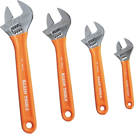 Klein Tools Wrenches, Adj, Extra-Cap, 4-Piece D5074
