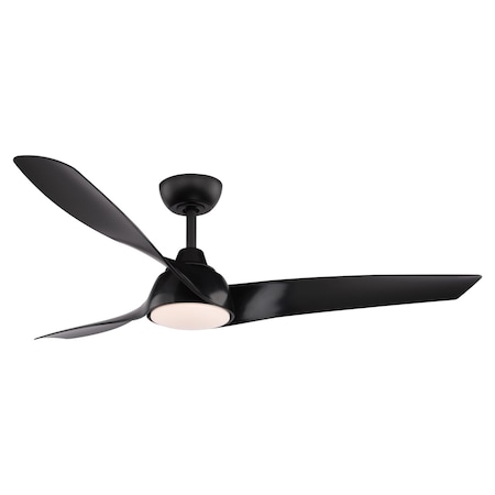 Vaxcel Crest Hill, 56 in, Black Ceiling Fan, Black Blades, LED, Remote, DC Motor F0145