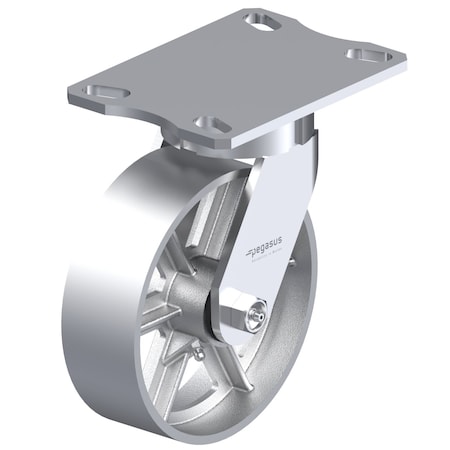 Pegasus Top Plate Swivel Caster 4-1/2x6-1/4 in P25S-C080R-16-H10