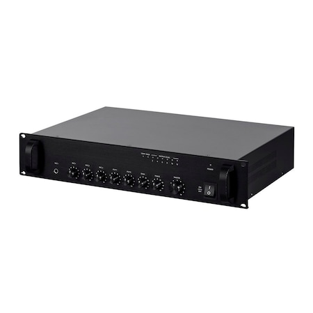 Monoprice Commercial Audio 60W 5ch 100/70V Mixer Amp with Microphone Priority (N 18803