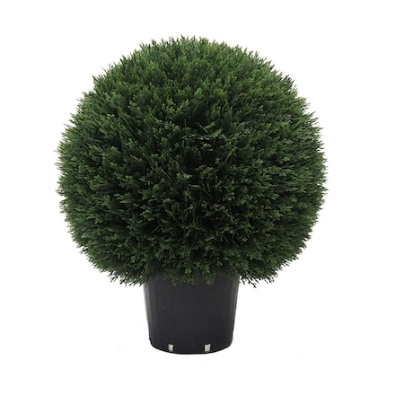 Vickerman UV Cedar Ball Everyday Topiary in Pot - 24 in. TP171424