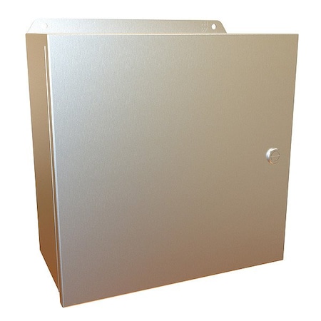 Hammond Latches Electrical Enclosure, 12 in H, 6 in D, 12 in W, 12, 13, 3R, 4, 4X, Stainless Steel EJ12126SS