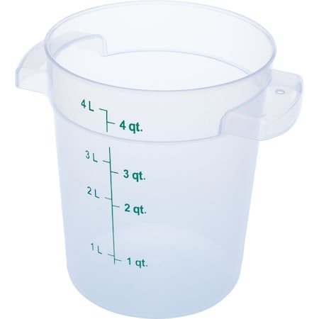 Carlisle Foodservice Food Storage Container, Color Clear, 4 qt 1096430