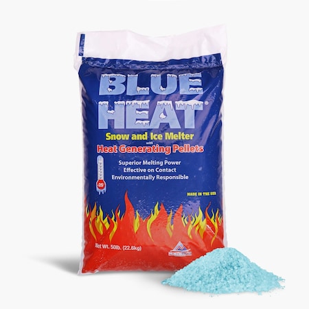 Snow Joe Blue Heat Calcium Blend Professional Grade Ice Melt, 50-Pound AZ-BH-50