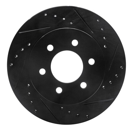 Dynamic Friction Co DFC Brake Rotor - Drilled and Slotted - Black 633-40084R