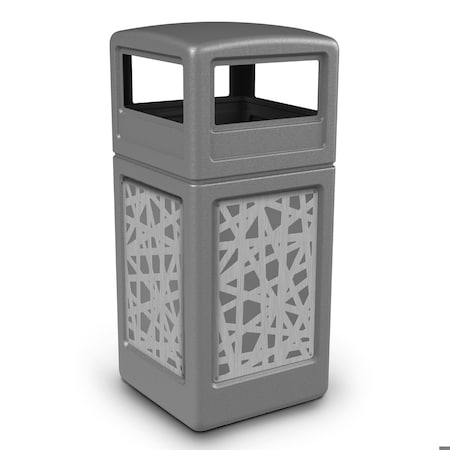 Commercial Zone Products 42-gallon w/ INTERMINGLE  Panels, Dome-Lid, Gray 7329267K