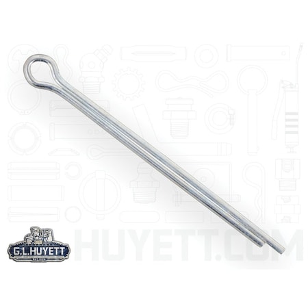 Huyett Cotter Pin, Zinc Plated Carbon Steel, 0.156 in Dia x 2.500 in Effective Length CP-156-2500
