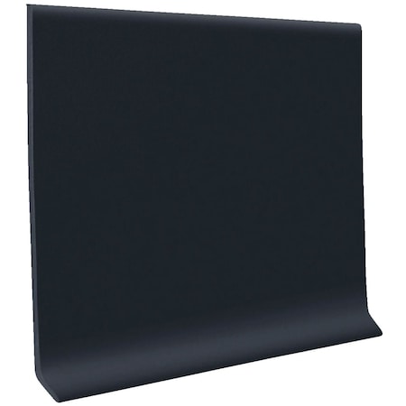 Roppe 2-1/2''x4 ' Black Vinyl Dryback Wall Cove Base H1625C51P100