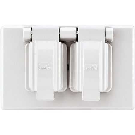 Eaton Wiring Devices Eaton Wiring Devices Cover, 2-63/64 in L, 4-37/64 in W, Rectangular, Thermoplastic, White S1962W-SP